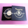 custom golden metal coaster with box gifts